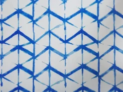 Discount Beliani Aurinkotuoli Vaalea Akaasia Vaihtokankaat Luonnonvalkoinen/Sinivalkoinen Siksak 2 Kpl Anzio