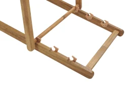 Ulkokalusteet<Beliani Aurinkotuoli Vaalea Akaasia Vaihtokankaat Luonnonvalkoinen/Sininen Palmunlehdet 2 Kpl Anzio