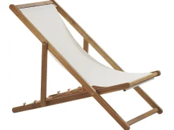 Flash Sale Beliani Aurinkotuoli Vaalea Akaasia Vaihtokankaat Luonnonvalkoinen/Monivarinen Flamingo 2 Kpl Anzio