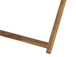 Outlet Beliani Aurinkotuoli Vaalea Akaasia Vaihtokankaat Luonnonvalkoinen/Monivarinen Kamomilla 2 Kpl Anzio