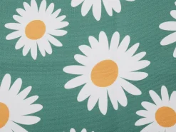 Outlet Beliani Aurinkotuoli Vaalea Akaasia Vaihtokankaat Luonnonvalkoinen/Monivarinen Kamomilla 2 Kpl Anzio