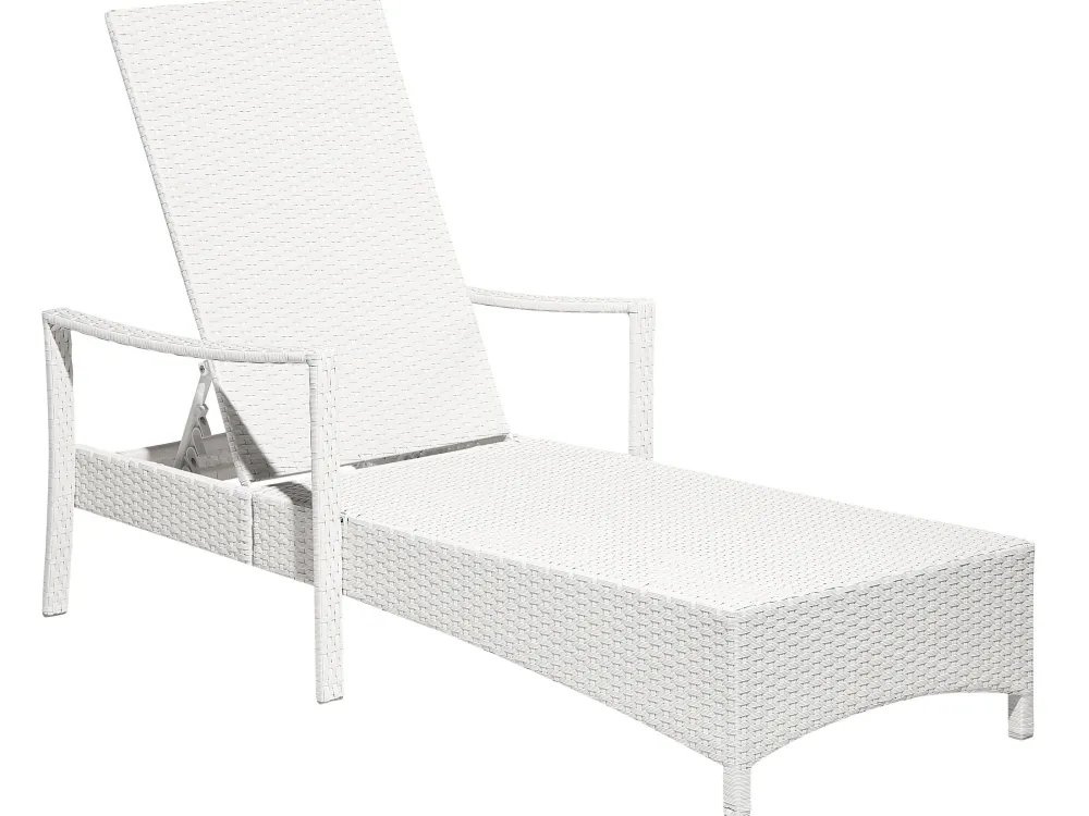 Best Beliani Aurinkotuoli Valkoinen Harmaalla Istuintyynylla Vasto