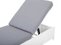 Ulkokalusteet<Beliani Aurinkotuoli Valkoinen Turin Ii