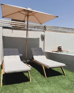 Tekstiilit<Beliani Aurinkotuolin Tyynyt Beige Cesana