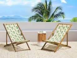 Tekstiilit<Beliani Aurinkotuolin Vaihtokangas Kukat Monivarinen 2 Kpl Anzio/Avellino