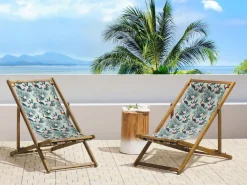 Best Beliani Aurinkotuolin Vaihtokangas Pelikaani Monivarinen 2 Kpl Anzio/Avellino