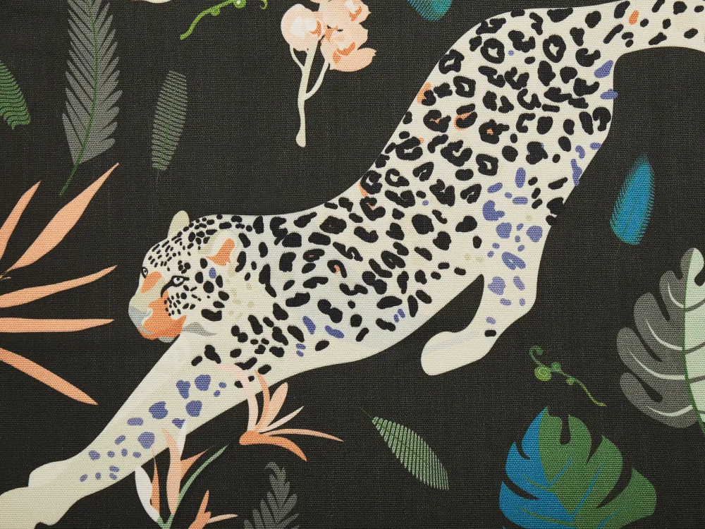 Store Beliani Aurinkotuolin Vaihtokangas Leopardi Musta 2 Kpl Anzio/Avellino