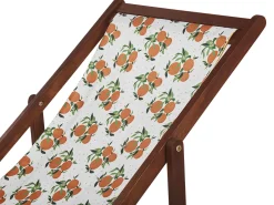 Tekstiilit<Beliani Aurinkotuolin Vaihtokangas Appelsiinit Valkoinen/Oranssi 2 Kpl Anzio/Avellino