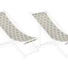 Tekstiilit<Beliani Aurinkotuolin Vaihtokangas Abstrakti Beige 2 Kpl Anzio/Avellino