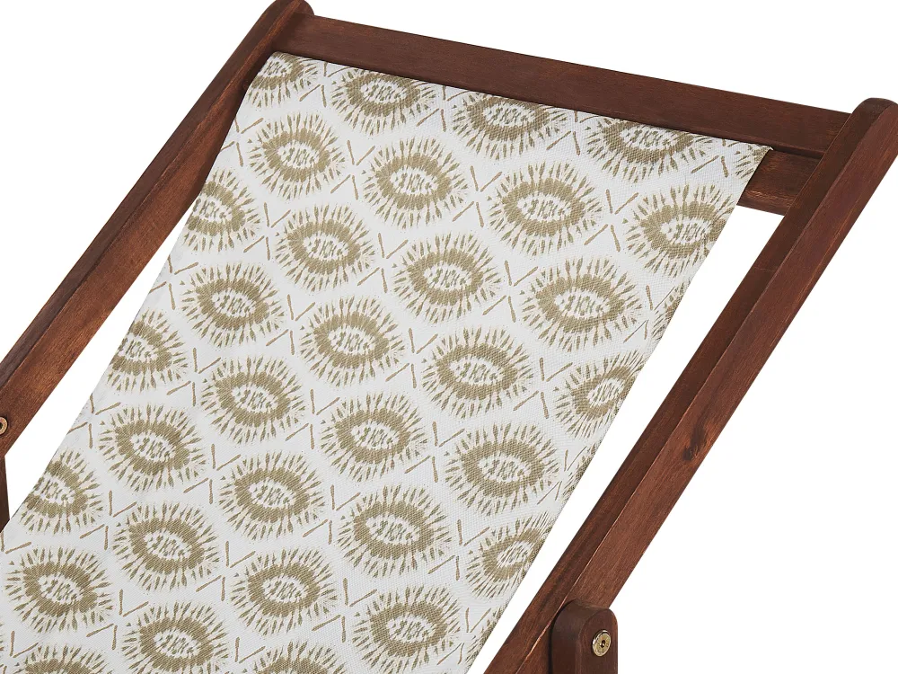 Tekstiilit<Beliani Aurinkotuolin Vaihtokangas Abstrakti Beige 2 Kpl Anzio/Avellino