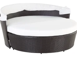 Clearance Beliani Aurinkovuode Polyrottinki Poyta Tummanruskea Sylt Lux