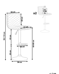 Flash Sale Beliani Baarijakkara Kangas Musta 2 Kpl Orlando