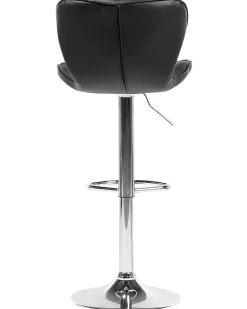 Tuolit<Beliani Baarijakkara Keinonahka Musta 2 Kpl Valetta