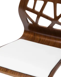 Online Beliani Baarijakkara Keinonahka Tumma Puu/Valkoinen Petersburg