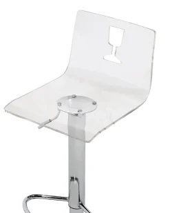 Tuolit<Beliani Baarijakkara Muovi Lapinakyva Valkoinen 2 Kpl Busan