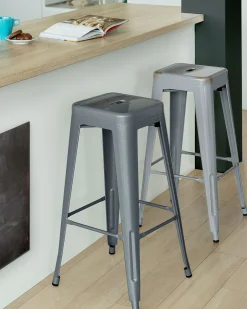 Online Beliani Baarijakkara Teras Harmaa 76 Cm 2 Kpl Cabrillo