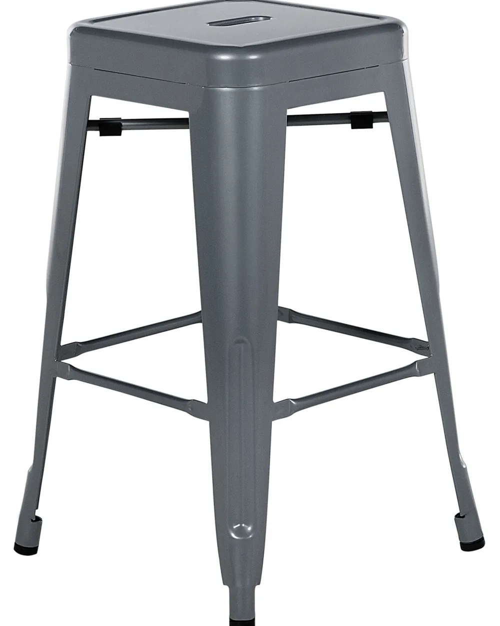 Tuolit<Beliani Baarijakkara Teras Harmaa 60 Cm 2 Kpl Cabrillo