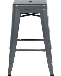 Tuolit<Beliani Baarijakkara Teras Harmaa 60 Cm 2 Kpl Cabrillo
