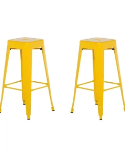 Sale Beliani Baarijakkara Teras Keltainen 76 Cm 2 Kpl Cabrillo