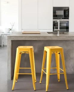 Fashion Beliani Baarijakkara Teras Keltainen/Kulta 76 Cm 2 Kpl Cabrillo