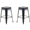 Tuolit<Beliani Baarijakkara Teras Musta 60 Cm 2 Kpl Cabrillo