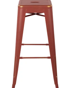 Tuolit<Beliani Baarijakkara Teras Punainen/Kulta 76 Cm 2 Kpl Cabrillo