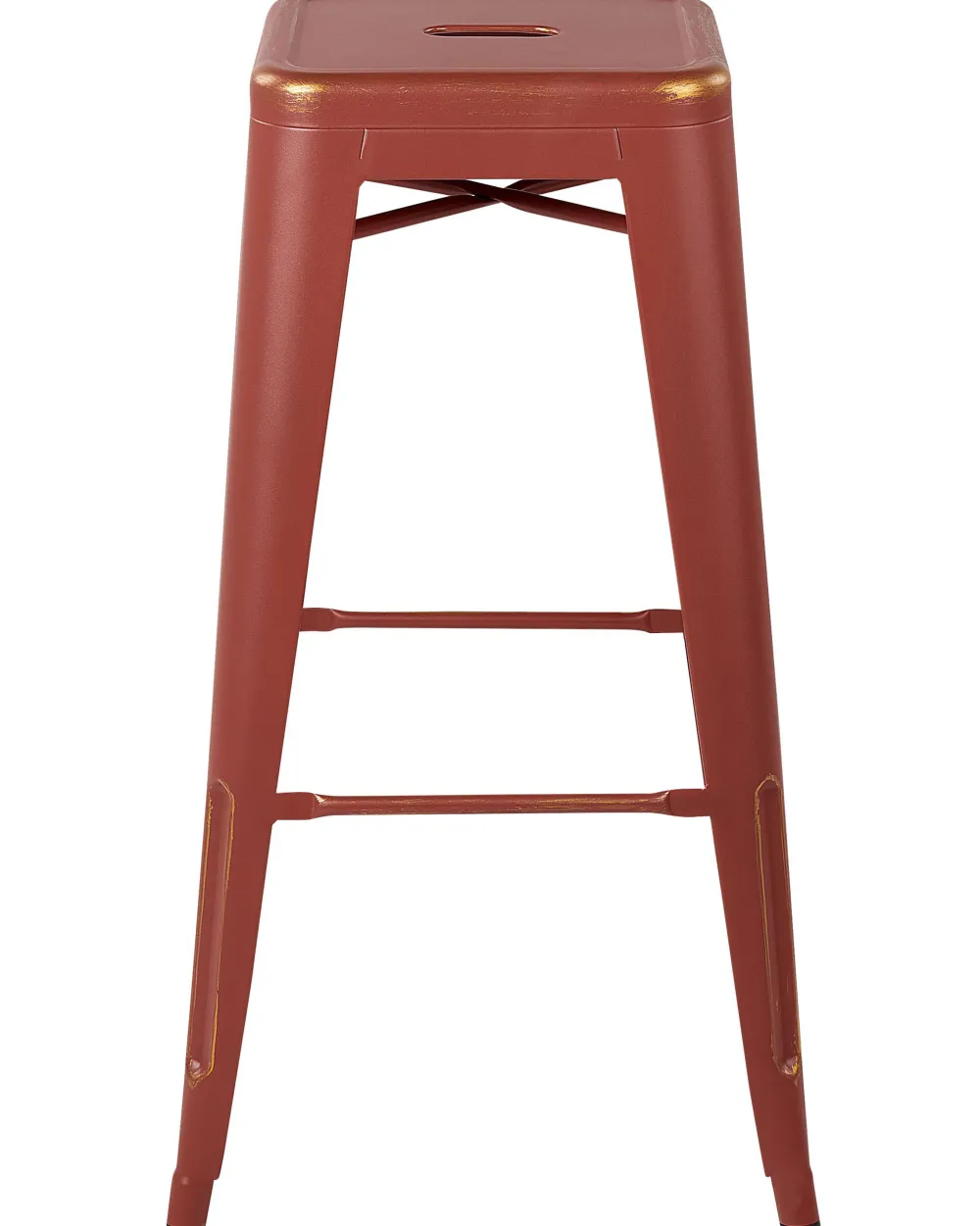 Tuolit<Beliani Baarijakkara Teras Punainen/Kulta 76 Cm 2 Kpl Cabrillo