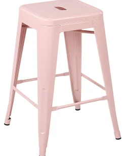 Tuolit<Beliani Baarijakkara Teras Vaaleanpunainen 60 Cm 2 Kpl Cabrillo