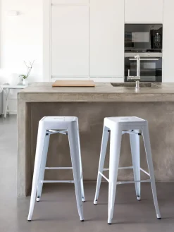 Tuolit<Beliani Baarijakkara Teras Valkoinen 76 Cm 2 Kpl Cabrillo