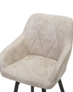 Tuolit<Beliani Baarituoli Kangas Beige 2 Kpl Darien