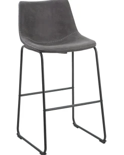 Tuolit<Beliani Baarituoli Kangas Harmaa 2 Kpl Franks