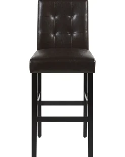 Tuolit<Beliani Baarituoli Keinonahka Ruskea 2 Kpl Madison