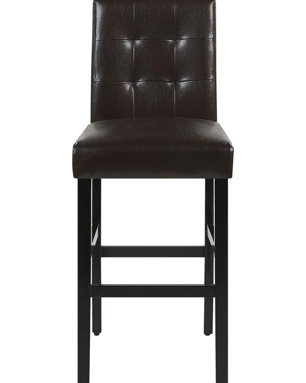 Tuolit<Beliani Baarituoli Keinonahka Ruskea 2 Kpl Madison