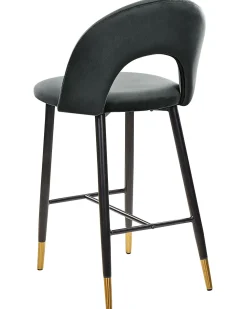 Discount Beliani Baarituoli Sametti Musta 2 Kpl Falton