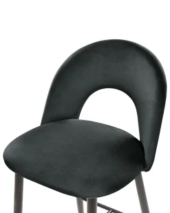 Discount Beliani Baarituoli Sametti Musta 2 Kpl Falton