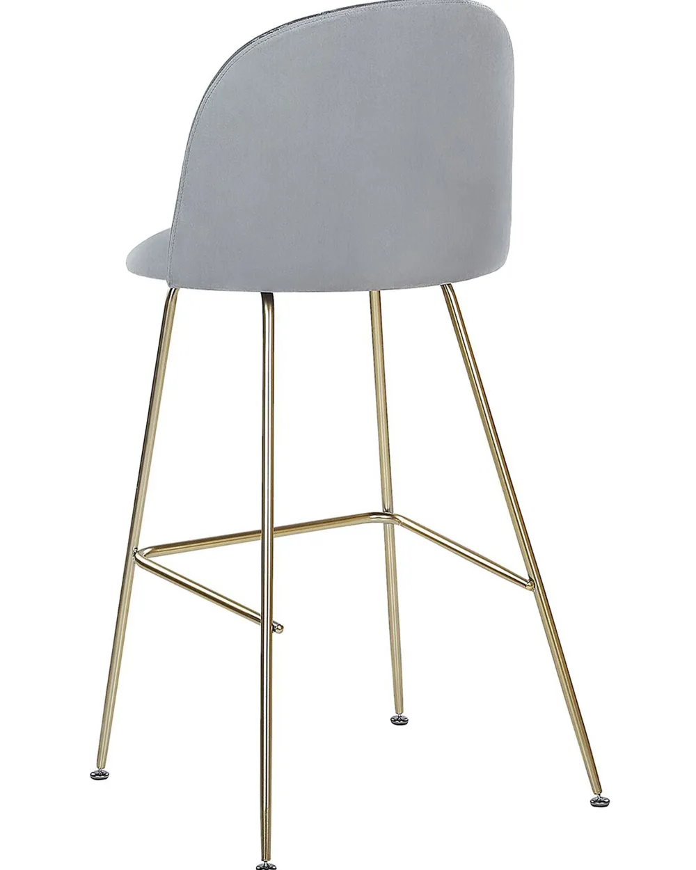 Tuolit<Beliani Baarituoli Sametti Vaaleanharmaa 2 Kpl Arcola