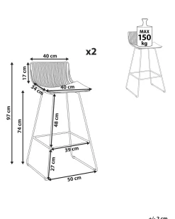 New Beliani Baarituoli Teras Hopea 2 Kpl Fredonia