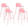 Tuolit<Beliani Baarituoli Vaaleanpunainen 4 Kpl Mora