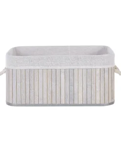 Säilytys<Beliani Bambukori Harmaa 5 Kpl Talpe