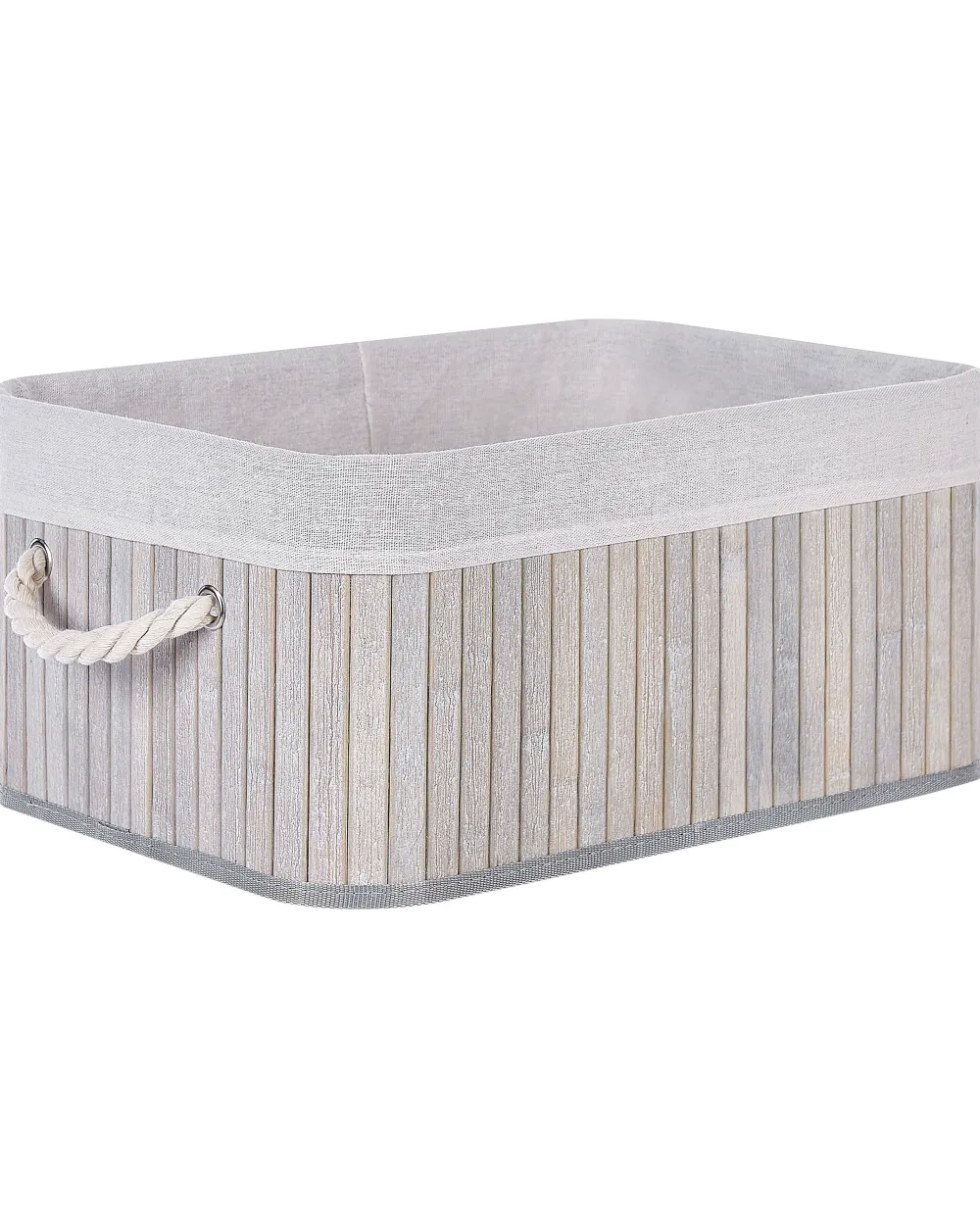 Säilytys<Beliani Bambukori Harmaa 5 Kpl Talpe