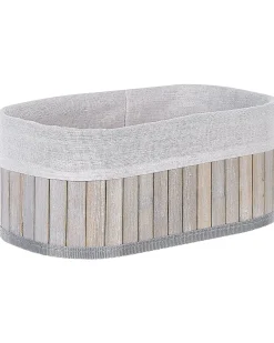 Säilytys<Beliani Bambukori Harmaa 5 Kpl Talpe