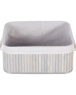 Säilytys<Beliani Bambukori Harmaa 5 Kpl Talpe