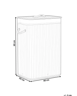 Säilytys<Beliani Bambukori Tumma Puu 40 X 30 Cm Komari