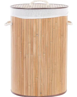 Säilytys<Beliani Bambukori Vaalea Puu 40 Cm Sannar