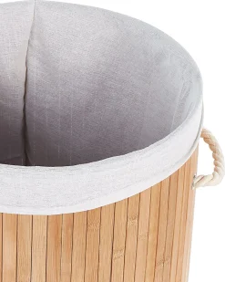 Säilytys<Beliani Bambukori Vaalea Puu 40 Cm Sannar