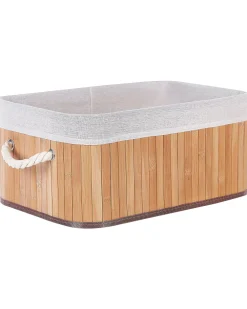 Sale Beliani Bambukori Vaalea Puu 5 Kpl Talpe