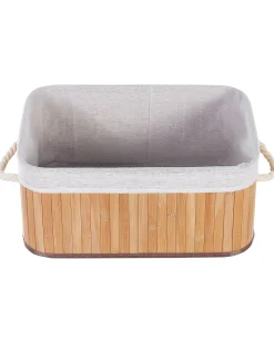 Sale Beliani Bambukori Vaalea Puu 5 Kpl Talpe