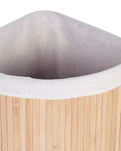 Store Beliani Bambukori Vaalea Puu 60 X 35 Cm Matara