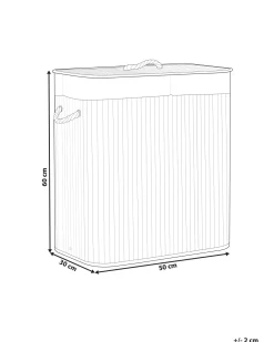 Säilytys<Beliani Bambukori Vaaleanharmaa 50 X 30 Cm Kandy