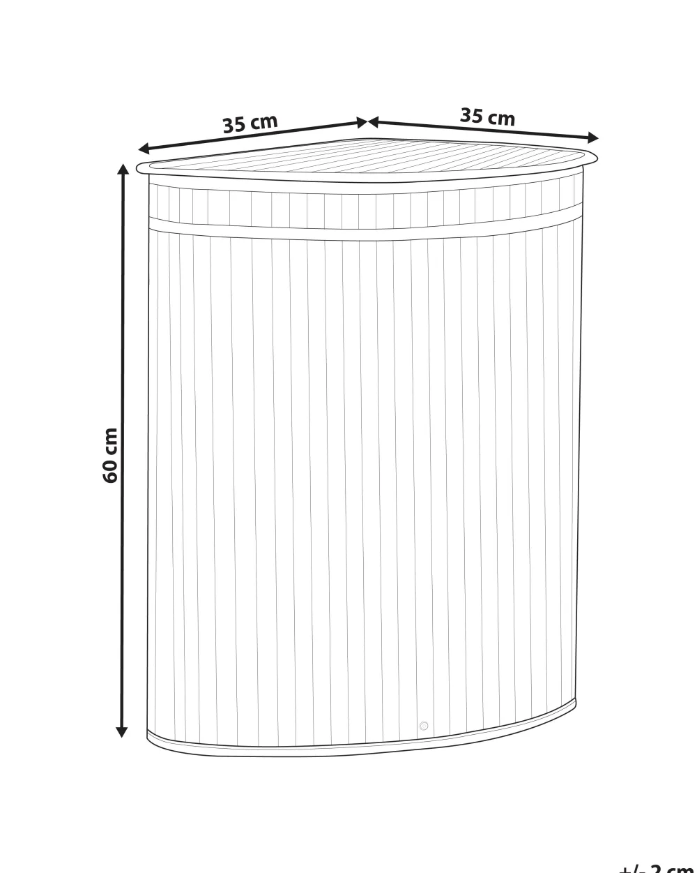 Säilytys<Beliani Bambukori Valkoinen 42 X 30 Cm Badulla